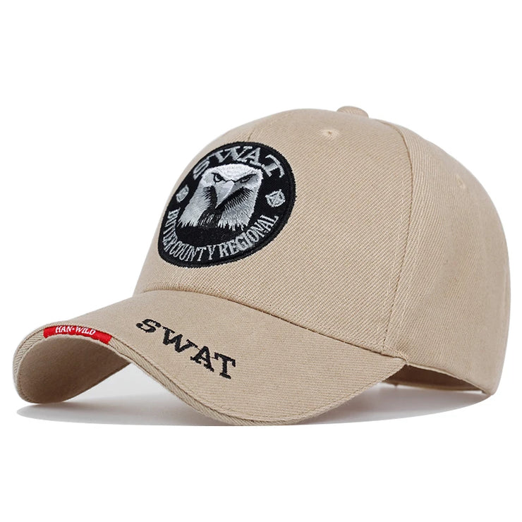 SWAT Tactical Baseball Cap – Embroidered Eagle, Unisex Snapback