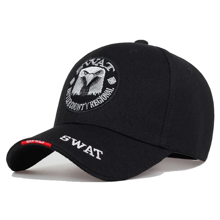SWAT Tactical Baseball Cap – Embroidered Eagle, Unisex Snapback