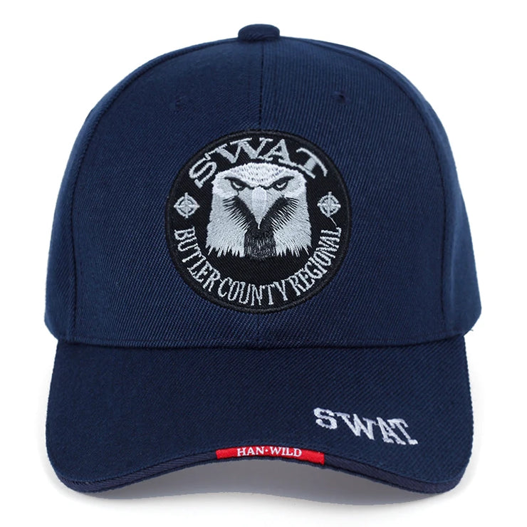 SWAT Tactical Baseball Cap – Embroidered Eagle, Unisex Snapback
