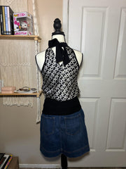 Vintage Chain Link Halter – Forever 21 Black & White