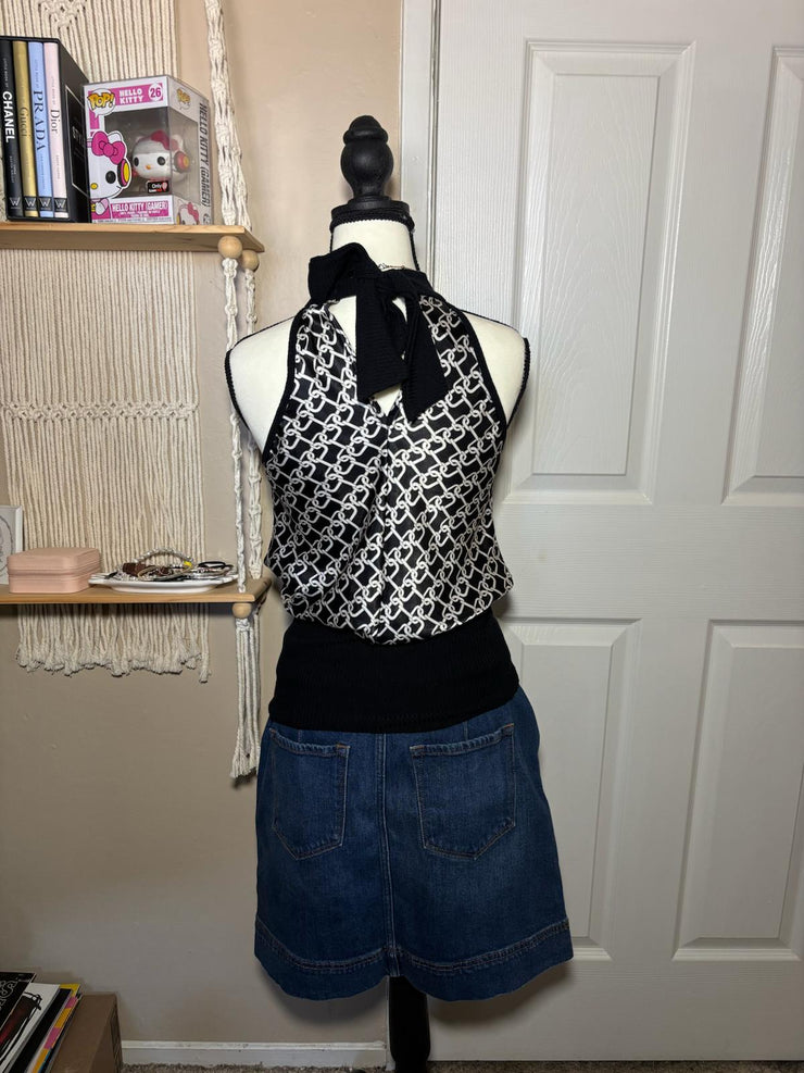 Vintage Chain Link Halter – Forever 21 Black & White