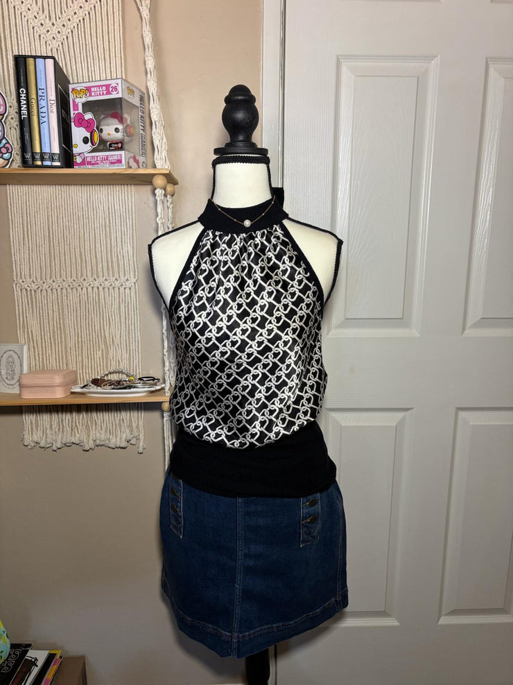 Vintage Chain Link Halter – Forever 21 Black & White