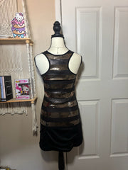 Forever 21 Sequin Striped Top – Vintage Black & Gold
