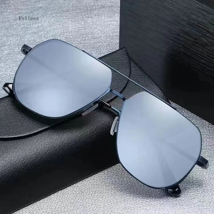 Luxury Polarized Aviator Sunglasses – Vintage Mirror Lens, Unisex