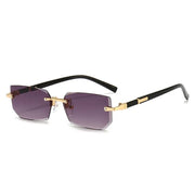 HD Rimless Sunglasses – Unisex Square Frame, Blue Light Blocking