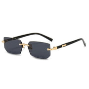 HD Rimless Sunglasses – Unisex Square Frame, Blue Light Blocking