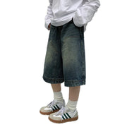 Y2K Vintage Baggy Jean Shorts – Unisex Wide-Leg Denim Jorts