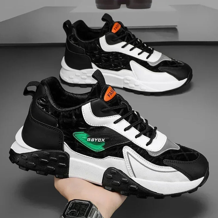 2025 Men’s Luxury Platform Sneakers – Winter Cotton Running Shoes (Plus Size)