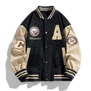 Men’s Embroidered Baseball Jacket – High Street Bomber Coat