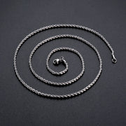 925 Sterling Silver Rope Chain – 2MM/3MM/4MM Necklace or Bracelet