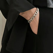 Unisex Cuban Chain Bracelet – Stainless Steel, 3–9MM