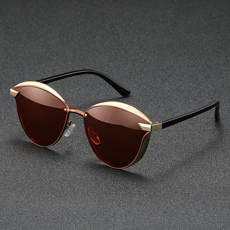 Unisex Gold Frame Sunglasses – High-Quality Outdoor Eyewear