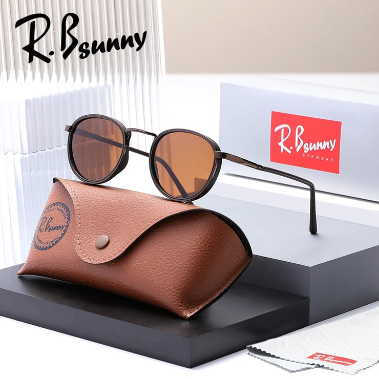Retro Round Polarized Sunglasses – UV400 Unisex Driving Glasses