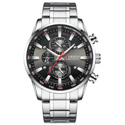 CURREN Luxury Men’s Quartz Watch – Sporty, waterproof, and stylish with chronograph & date display.