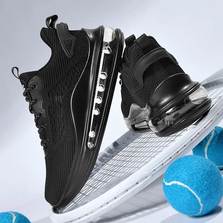 2025 Men’s Air Cushion Sneakers – Breathable Knit Running Shoes