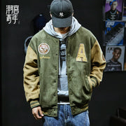 Men’s Embroidered Baseball Jacket – High Street Bomber Coat