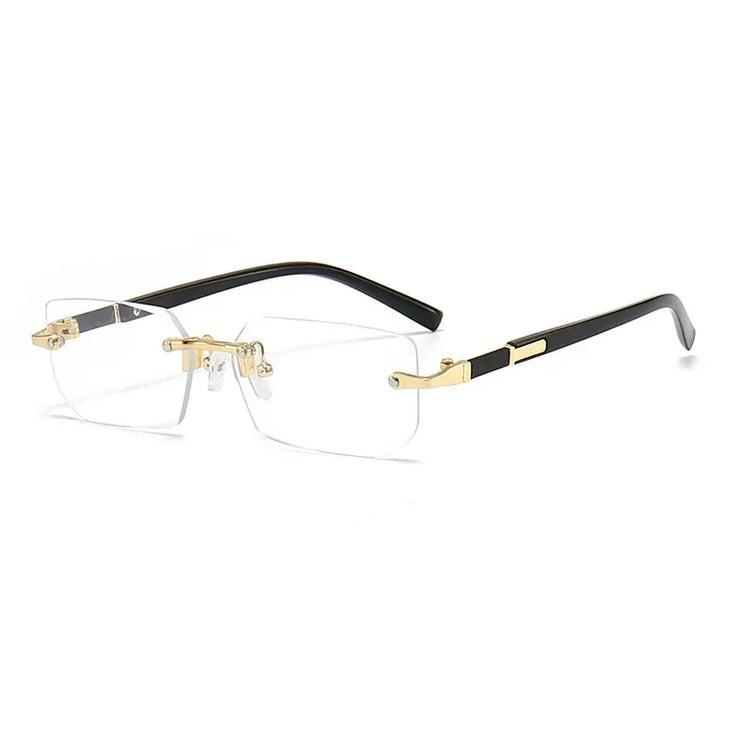 HD Rimless Sunglasses – Unisex Square Frame, Blue Light Blocking