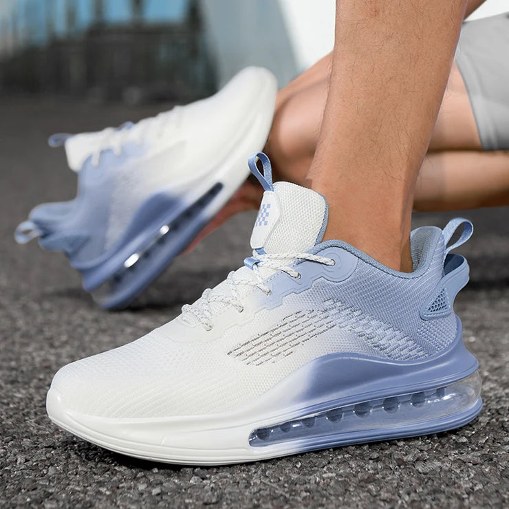 2025 Men’s Air Cushion Sneakers – Breathable Knit Running Shoes