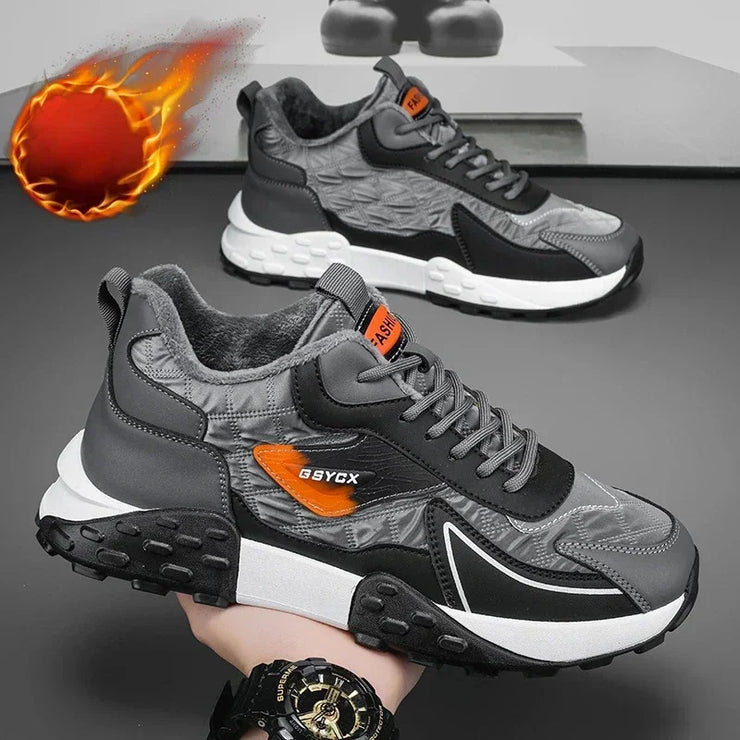 2025 Men’s Luxury Platform Sneakers – Winter Cotton Running Shoes (Plus Size)