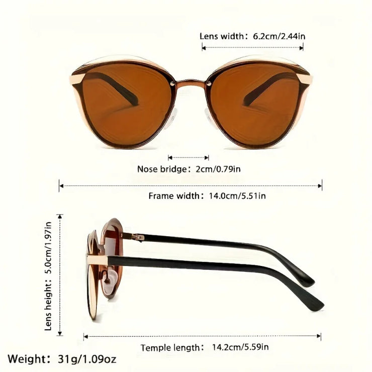 Unisex Gold Frame Sunglasses – High-Quality Outdoor Eyewear