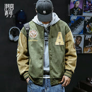 Men’s Embroidered Baseball Jacket – High Street Bomber Coat