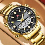 Luxury Gold Men’s Wristwatch – Big Dial, Bold Style