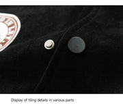 Men’s Embroidered Baseball Jacket – High Street Bomber Coat