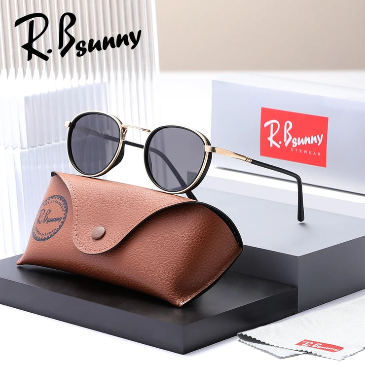 Retro Round Polarized Sunglasses – UV400 Unisex Driving Glasses