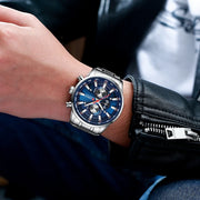CURREN Luxury Men’s Quartz Watch – Sporty, waterproof, and stylish with chronograph & date display.
