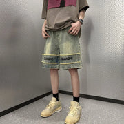 Men’s Graphic Denim Shorts – Vintage Designer Jorts XL