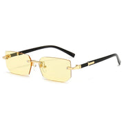 HD Rimless Sunglasses – Unisex Square Frame, Blue Light Blocking