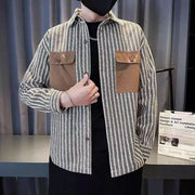 Men’s Printed Jacket – Trendy Korean Style Casual Coat