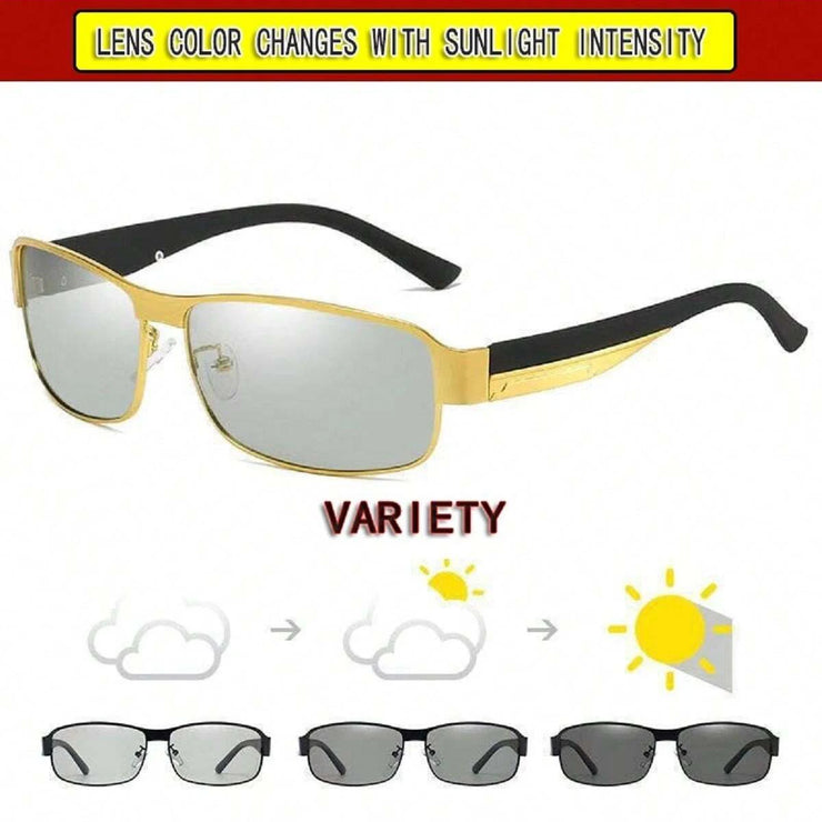 Men’s Polarized Sunglasses – Day & Night Vision, Anti-UV Driving Shades