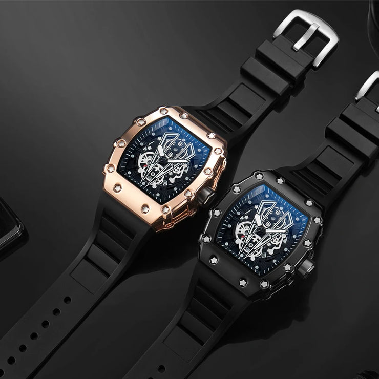 Men’s Large Dial Sport Watch – Square, Quartz, Waterproof, Luminous.