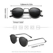 Retro Round Polarized Sunglasses – UV400 Unisex Driving Glasses