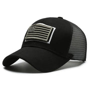 Men’s Camo Baseball Cap – American Flag, Adjustable