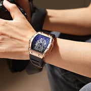 Men’s Large Dial Sport Watch – Square, Quartz, Waterproof, Luminous.