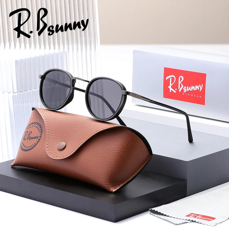 Retro Round Polarized Sunglasses – UV400 Unisex Driving Glasses