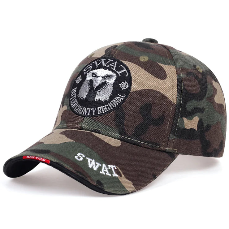 SWAT Tactical Baseball Cap – Embroidered Eagle, Unisex Snapback