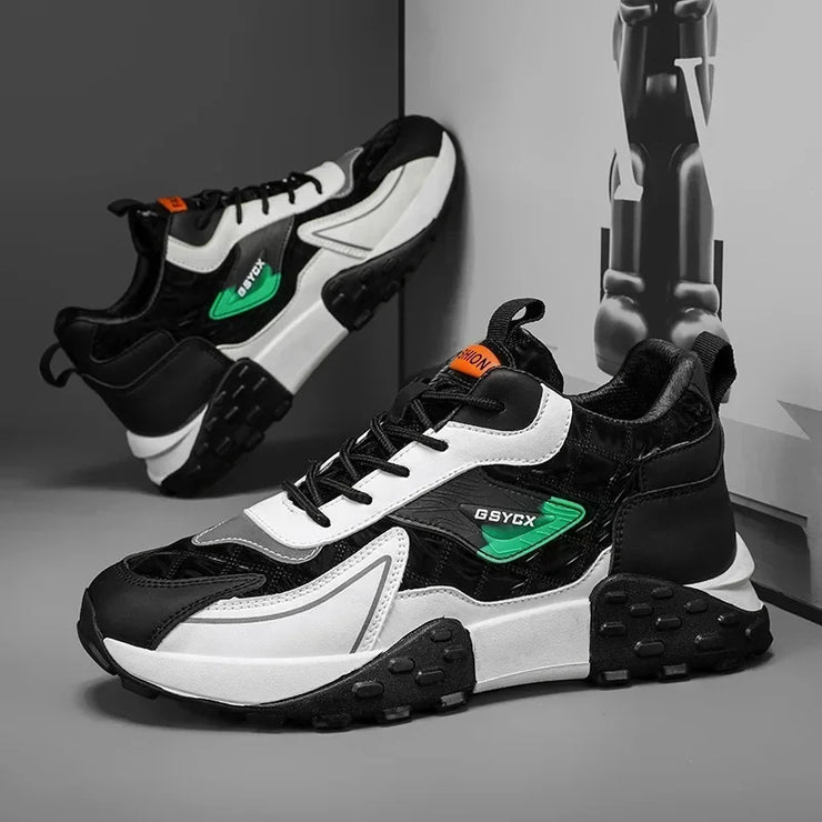 2025 Men’s Luxury Platform Sneakers – Winter Cotton Running Shoes (Plus Size)