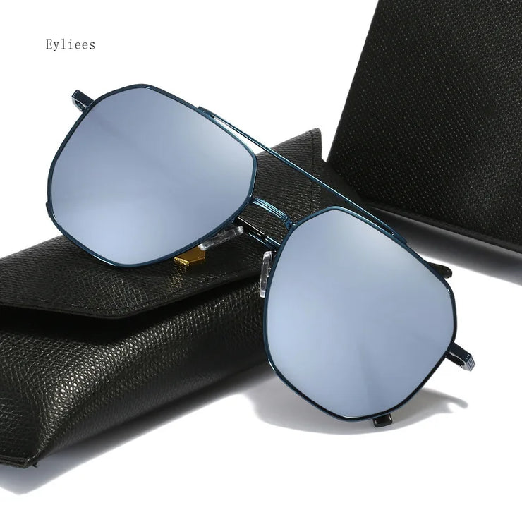 Luxury Polarized Aviator Sunglasses – Vintage Mirror Lens, Unisex