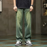 Men’s Baggy Jeans – Retro Wide-Leg Straight Denim Pants