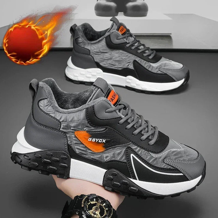 2025 Men’s Luxury Platform Sneakers – Winter Cotton Running Shoes (Plus Size)