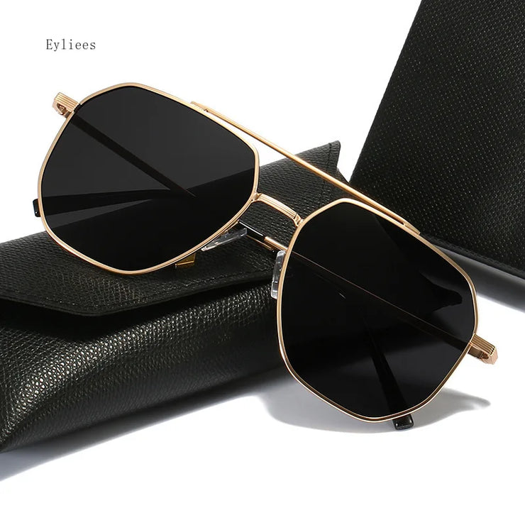 Luxury Polarized Aviator Sunglasses – Vintage Mirror Lens, Unisex
