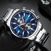 CURREN Luxury Men’s Quartz Watch – Sporty, waterproof, and stylish with chronograph & date display.