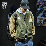 Men’s Embroidered Baseball Jacket – High Street Bomber Coat