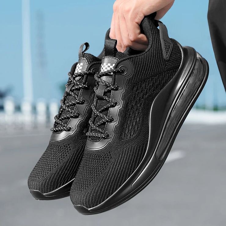 2025 Men’s Air Cushion Sneakers – Breathable Knit Running Shoes